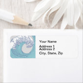 Japanse Aziatische Surf Golve Art Ocean Art Etiket (Insitu)