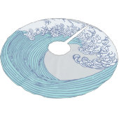 Japanse Aziatische Surf Golve Art Ocean Art Kerstboom Rok (Gekanteld)