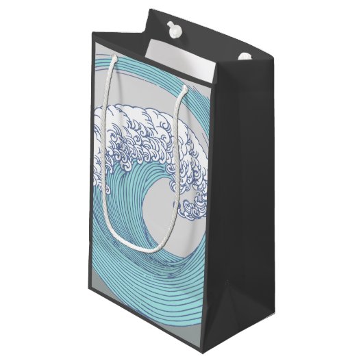 Japanse Aziatische Surf Golve Art Ocean Art Klein Cadeauzakje (Voorkant Gekanteld)