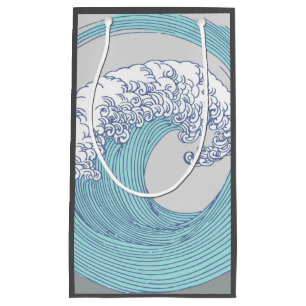 Japanse Aziatische Surf Golve Art Ocean Art Klein Cadeauzakje