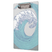 Japanse Aziatische Surf Golve Art Ocean Art Klembord (Links)