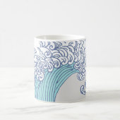 Japanse Aziatische Surf Golve Art Ocean Art Koffiemok (Center)