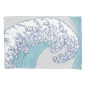 Japanse Aziatische Surf Golve Art Ocean Art Kussensloop (Voorkant)