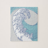 Japanse Aziatische Surf Golve Art Ocean Art Legpuzzel (Verticaal)