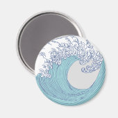Japanse Aziatische Surf Golve Art Ocean Art Magneet (Voorkant / Achterkant)