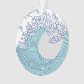 Japanse Aziatische Surf Golve Art Ocean Art Ornament (voorkant)