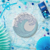 Japanse Aziatische Surf Golve Art Ocean Art Papieren Bordje (Feest)