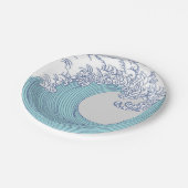 Japanse Aziatische Surf Golve Art Ocean Art Papieren Bordje (Gekanteld)