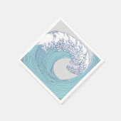 Japanse Aziatische Surf Golve Art Ocean Art Servet (Hoek)