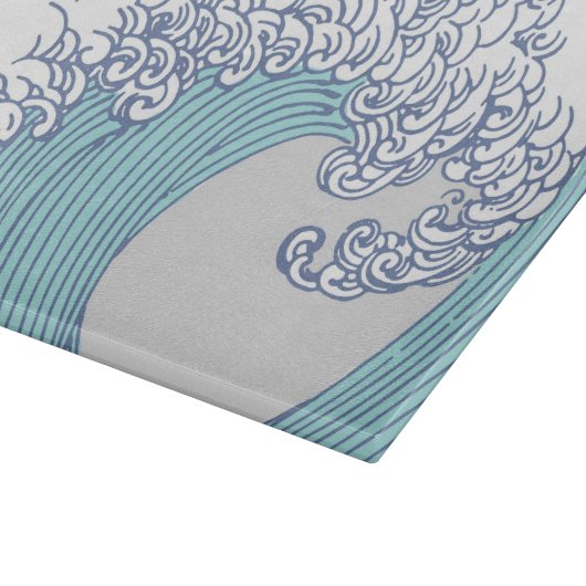 Japanse Aziatische Surf Golve Art Ocean Art Snijplank (Hoek)