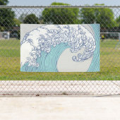 Japanse Aziatische Surf Golve Art Ocean Art Spandoek (Insitu)