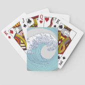 Japanse Aziatische Surf Golve Art Ocean Art Speelkaarten (Achterkant)