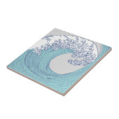 Japanse Aziatische Surf Golve Art Ocean Art Tegeltje (Zijkant)