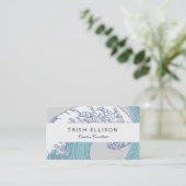 Japanse Aziatische Surf Golve Art Ocean Art Visitekaartje (Staand voorkant)