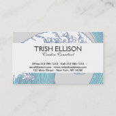 Japanse Aziatische Surf Golve Art Ocean Art Visitekaartje (Achterkant)