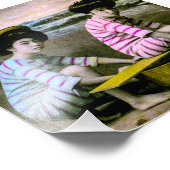 Japanse badjassen  strand foto afdruk (Hoek)