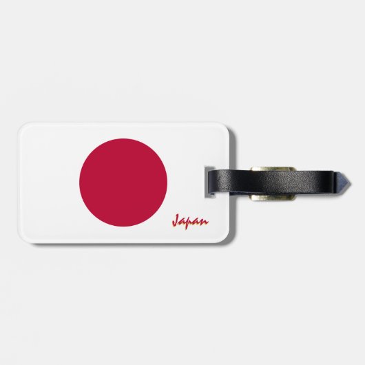 Japanse Bagagelabels, patriottische Japanse vlag Bagagelabel (Achterkant horizontaal)