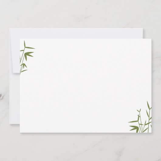 Japanse Bamboe Uitnodiging (Achterkant)