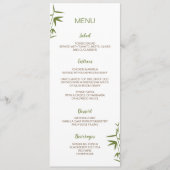 Japanse Bamboe Weddenschapskaart Menu (Voorkant)