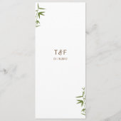 Japanse Bamboe Weddenschapskaart Menu (Achterkant)