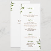 Japanse Bamboe Weddenschapskaart Menu (Voorkant / Achterkant)