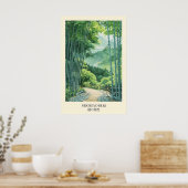 Japanse Bamboebos Kunstprint Groen Woud Poster (Keuken)