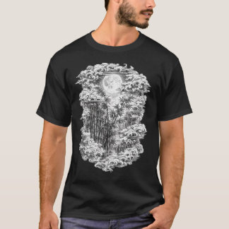 Japanse Bamboebos T-Shirt | Volle Maan Ukiyo-e