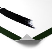 Japanse Bamboo met Kanji voor spirituele kracht Poster (Hoek)