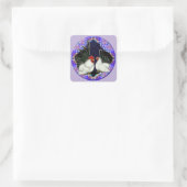 Japanse Bantam Cirkel Vierkante Sticker (Tas)