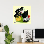 Japanse Bantam Kwartet Poster (Thuiskantoor)
