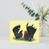 Japanse Bantams Mottled Briefkaart (Staand voorkant)