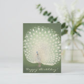 Japanse beeldende kunst | Pauw | Verjaardag Briefk Briefkaart (Staand voorkant)