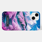 Japanse berg bloeiende kersenbomen Monogram Case-Mate iPhone Case (Achterkant (horizontaal))