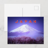 Japanse berg Fuji gestiliseerd Briefkaart (Voorkant / Achterkant)