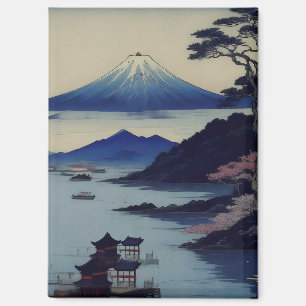 Japanse berg Fuji landschap Ukiyo-e stijl  Magneet