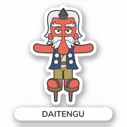 Japanse bergbeker Daitengu Sticker (Voorkant)