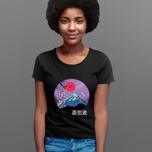 Japanse bergen met bloesems t-shirt