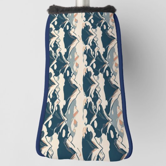Japanse bergen naadloze patroon esthetisch golfheadcover (Draai 90)