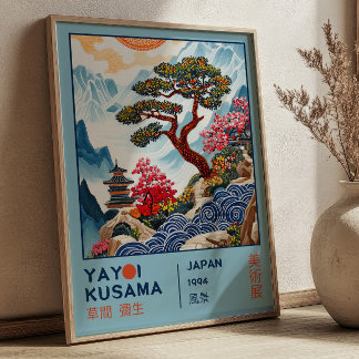 Japanse Bergen Yayoi Kusama Tentoonstelling Kunst  Poster