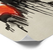 Japanse bergzon - sumi-e poster (Hoek)