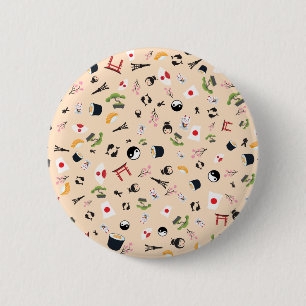 Japanse beroemde iconen ronde button 5,7 cm