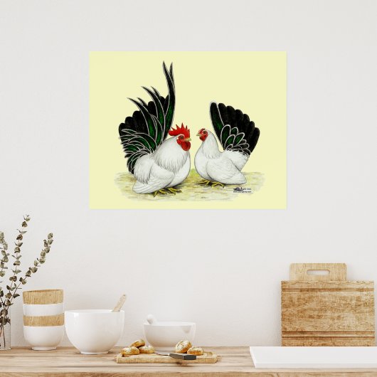 Japanse Blacktail Bantams Poster (Keuken)