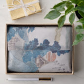 JAPANSE BLAUW EN WITTE AFDRUKKING VAN DE WEEFSELPA TISSUEPAPIER (Geschenk)
