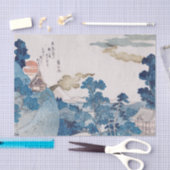 JAPANSE BLAUW EN WITTE AFDRUKKING VAN DE WEEFSELPA TISSUEPAPIER (Craft)