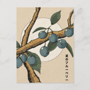 Japanse Blauwe Bessen Briefkaart
