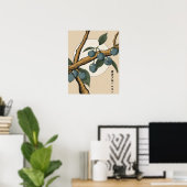 Japanse Blauwe Bessen Poster (Thuiskantoor)