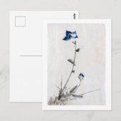 Japanse blauwe bloem, Hokusai, Ukiyo-e Briefkaart (Voorkant / Achterkant)