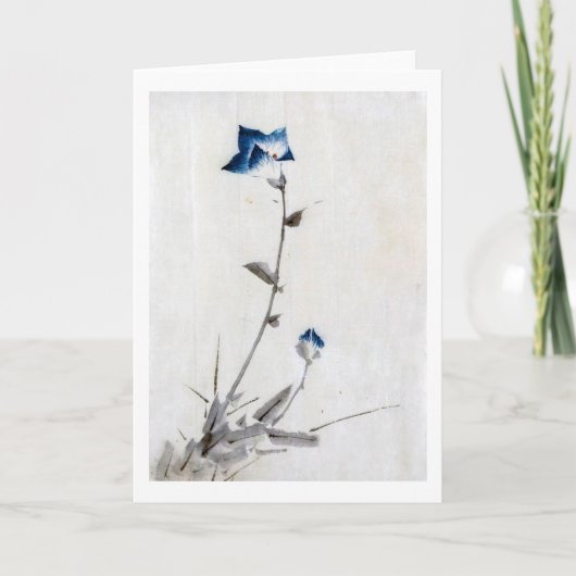 Japanse blauwe bloem, Hokusai, Ukiyo-e Kaart (Voorkant)