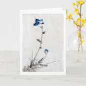 Japanse blauwe bloem, Hokusai, Ukiyo-e Kaart (Gele Bloem)