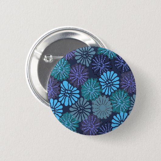 japanse blauwe Button (Voorkant /achterkant)